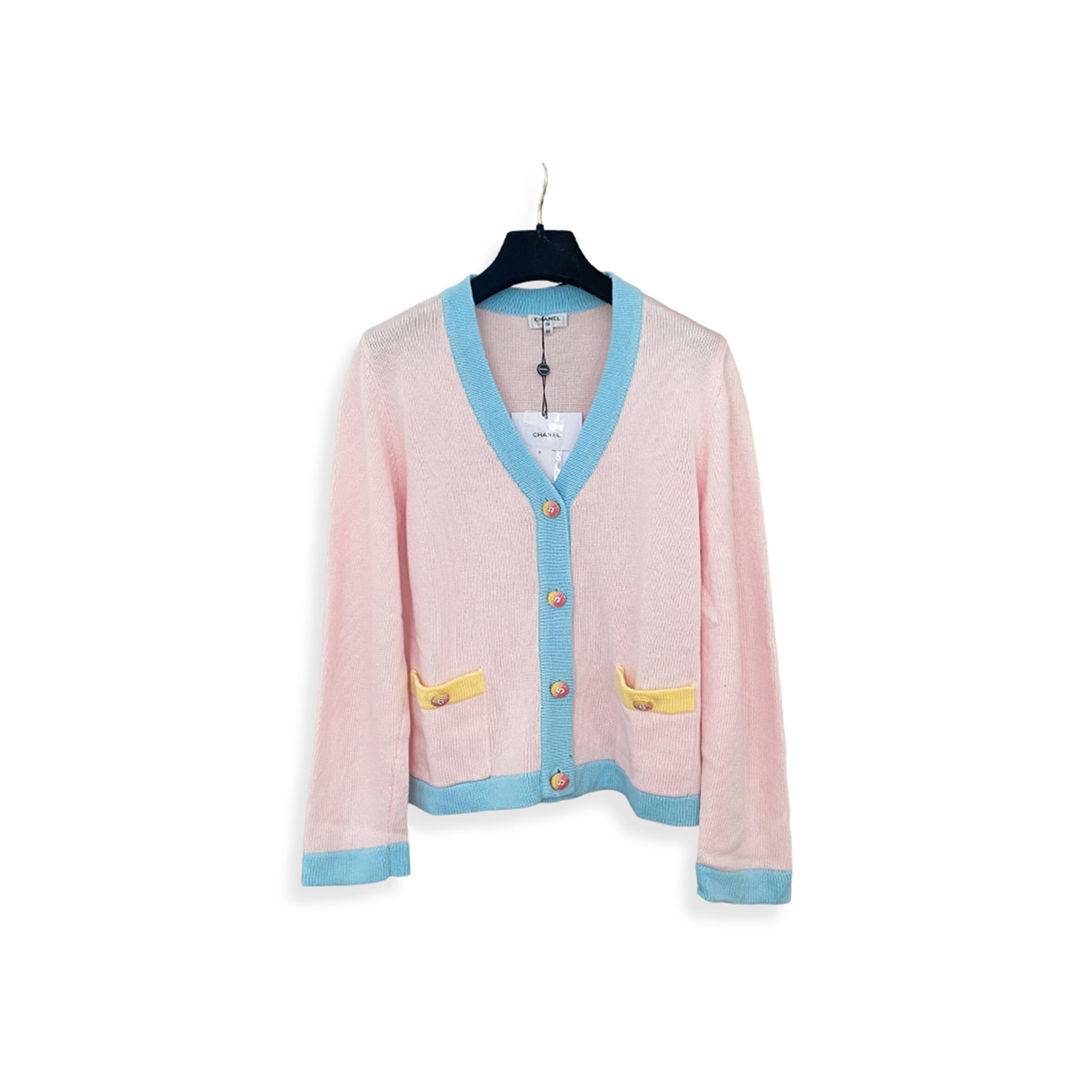 Ch**el v neck knit cardigan with double pockets